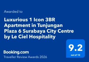 Le Ciel Hospitality — Booking.com Award 2026 (9.2/10) 1 Icon Tunjungan Surabaya