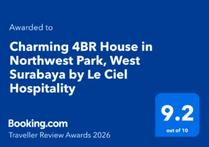 Le Ciel Hospitality — Booking.com Award 2026 (9,2/10) Northwest Park Surabaya