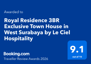 Le Ciel Hospitality — Booking.com Award 2026 (9.1/10) Royal Residence Surabaya