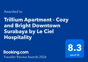 Le Ciel Hospitality — Booking.com Award 2026 (8.3/10) Trillium Surabaya