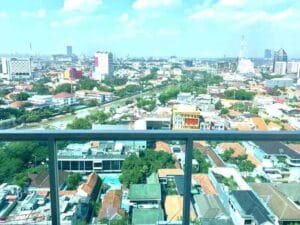 View from the balcony at Trillium Residence Surabaya