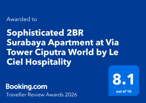 Le Ciel Hospitality — Booking.com Award 2026 (8,1/10) Via Tower Ciputra Surabaya