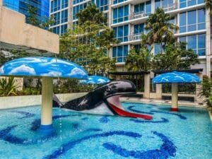 Tempat renang anak di via tower ciputra world