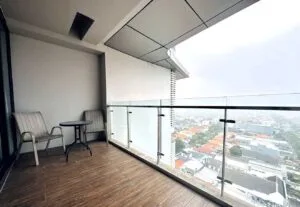 Balcony stylish 2br apartment arc100 surabaya