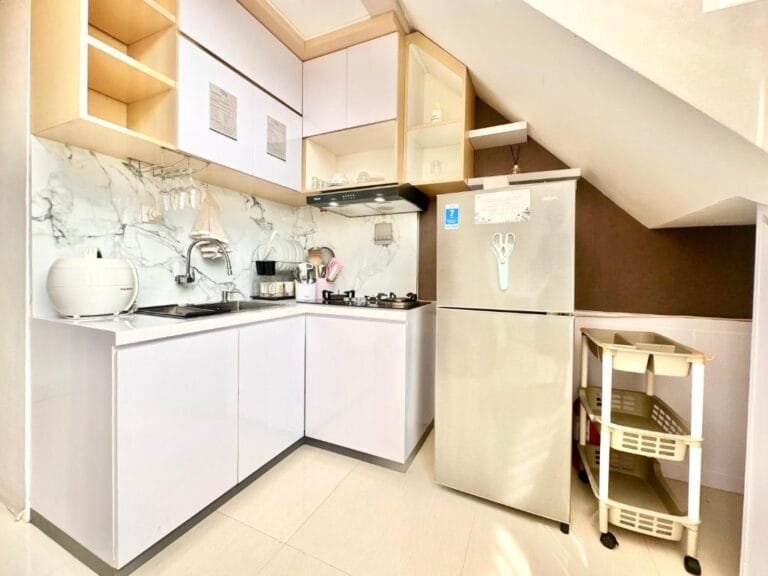 Kitchen details cozy 2br family house in merapi green hills