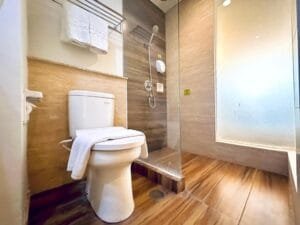Bathroom detail in a Max Love suite