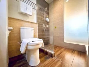 Bathroom detail in a Max Love suite