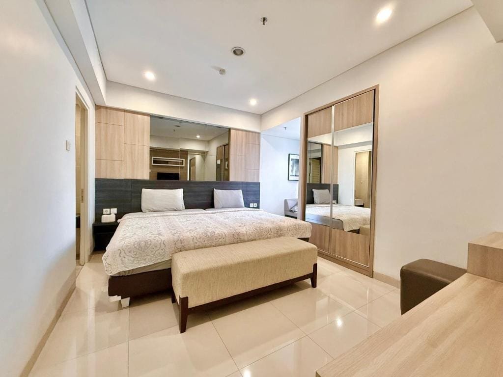Master bedroom at Modern Chic 2BR Trillium