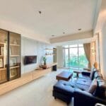 Living room and balcony modern chic trillium 2br surabaya