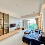 Living room and balcony modern chic trillium 2br surabaya